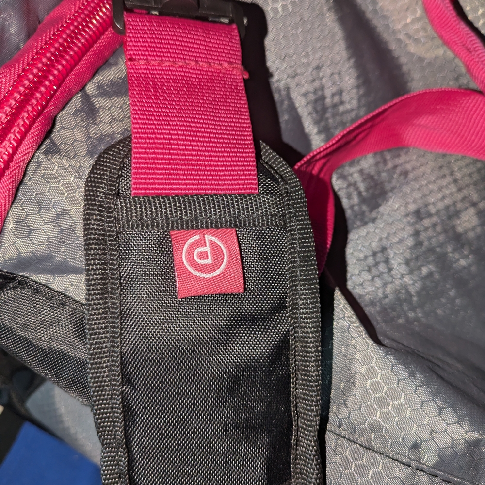 Protege Gray and Pink Duffel Bag - Picture 4 of 9